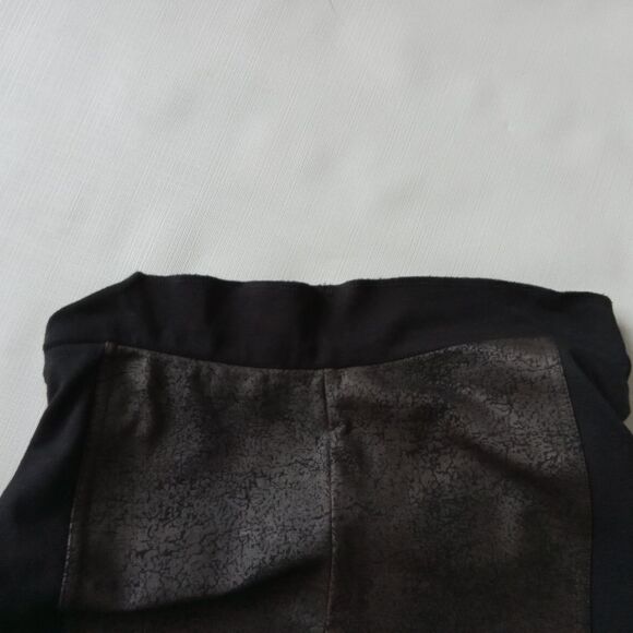 RD Style Stitch Fix Black Faux Leather Full Length Leggings Women's Size Medium - Picture 7 of 13